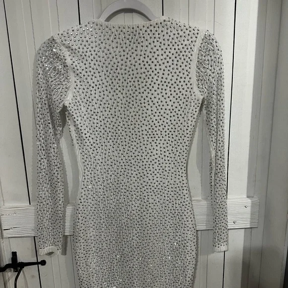 Windsor White Rhinestone Dress - Picture 5 of 6